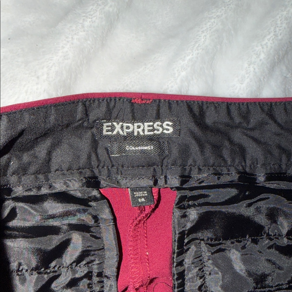 Express Straight Leg Pants in Burgundy - Picture 5 of 6